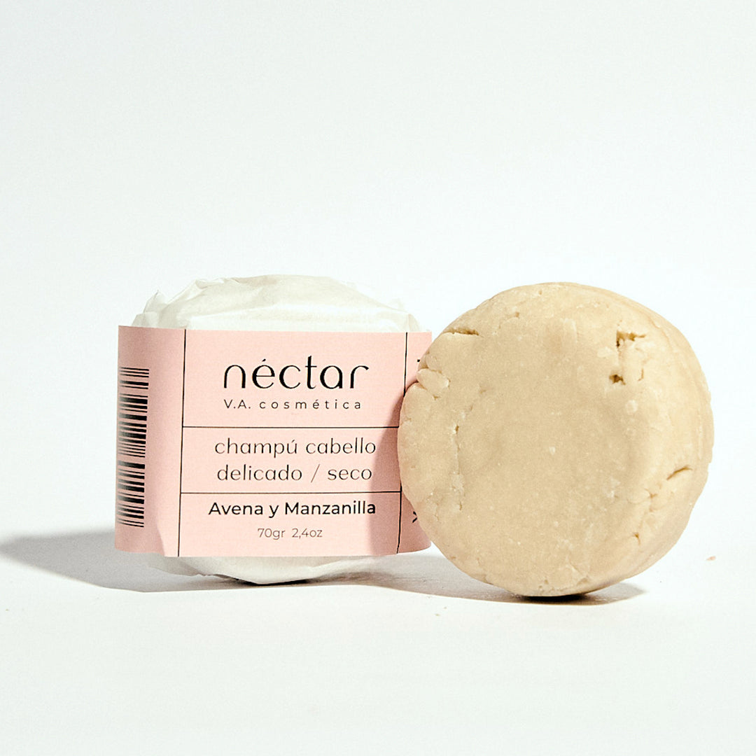 Champú Sólido Avena y Manzanilla | Cabello Delicado/Seco - Néctar
