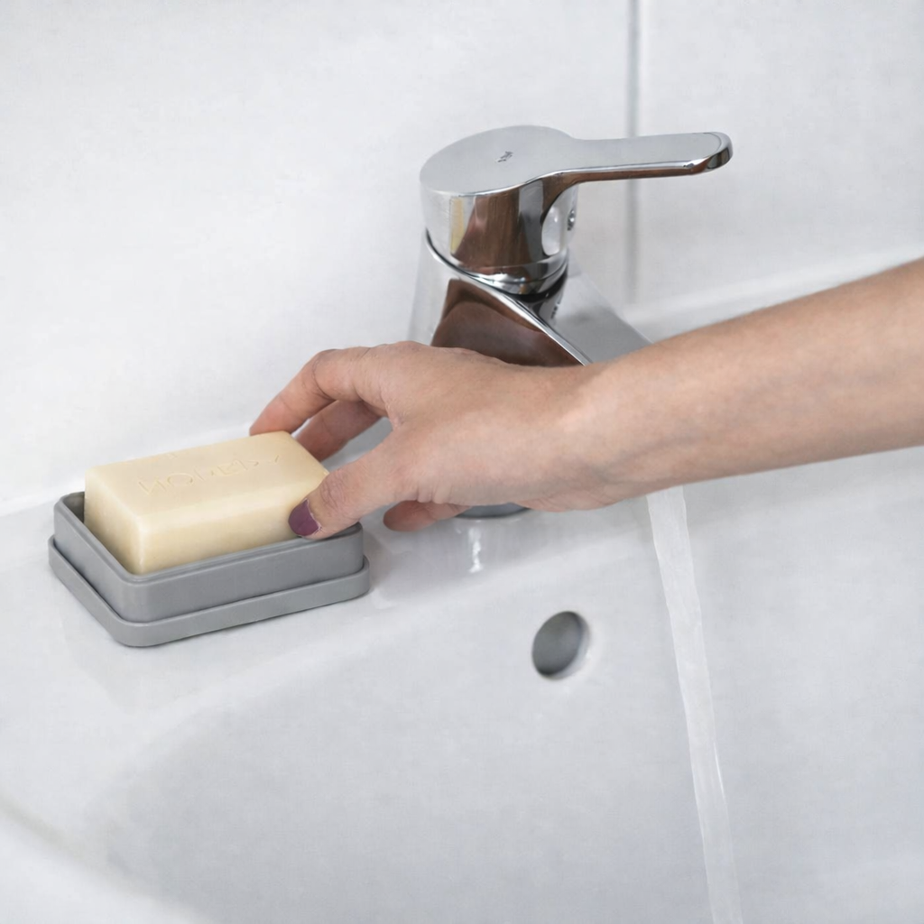 Jabonera hecha con Bambú y Maíz - Hogar y Viajes color Gris | HOPERY