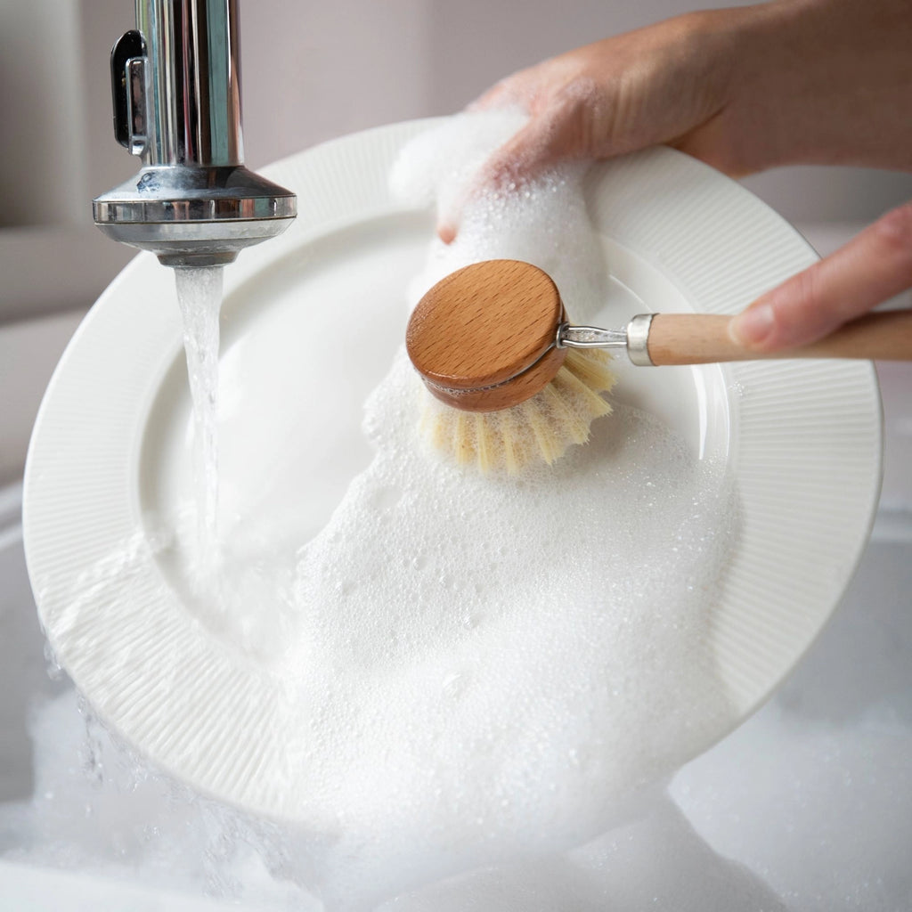 Cepillo para Lavar Platos Reutilizable de Bambú y Sisal - Cabezal