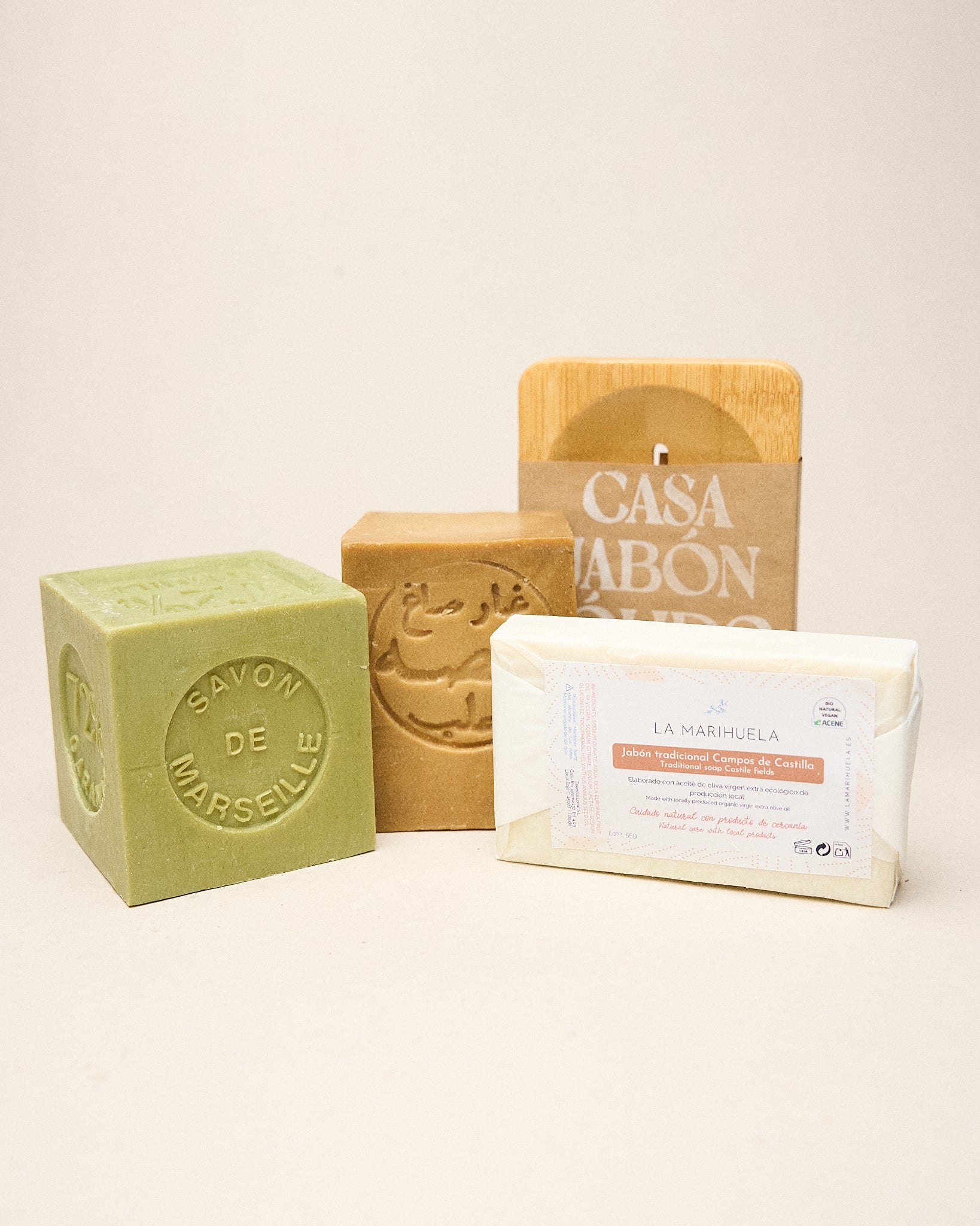Conjunto Originales Jabón de Castilla + Marsella + Alepo y Jabonera
