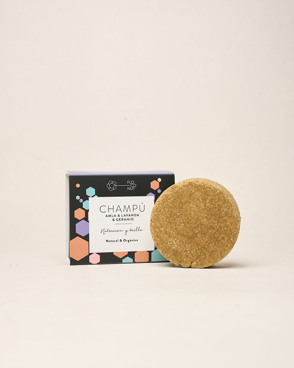 Champú Sólido nutritivo para cabello seco y sin brillo con Amla, Aguacate y Lavanda