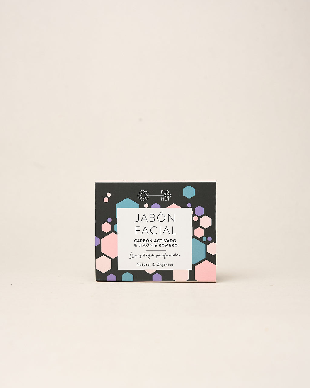 Jabón facial purificante para piel grasa carbón, limón y romero