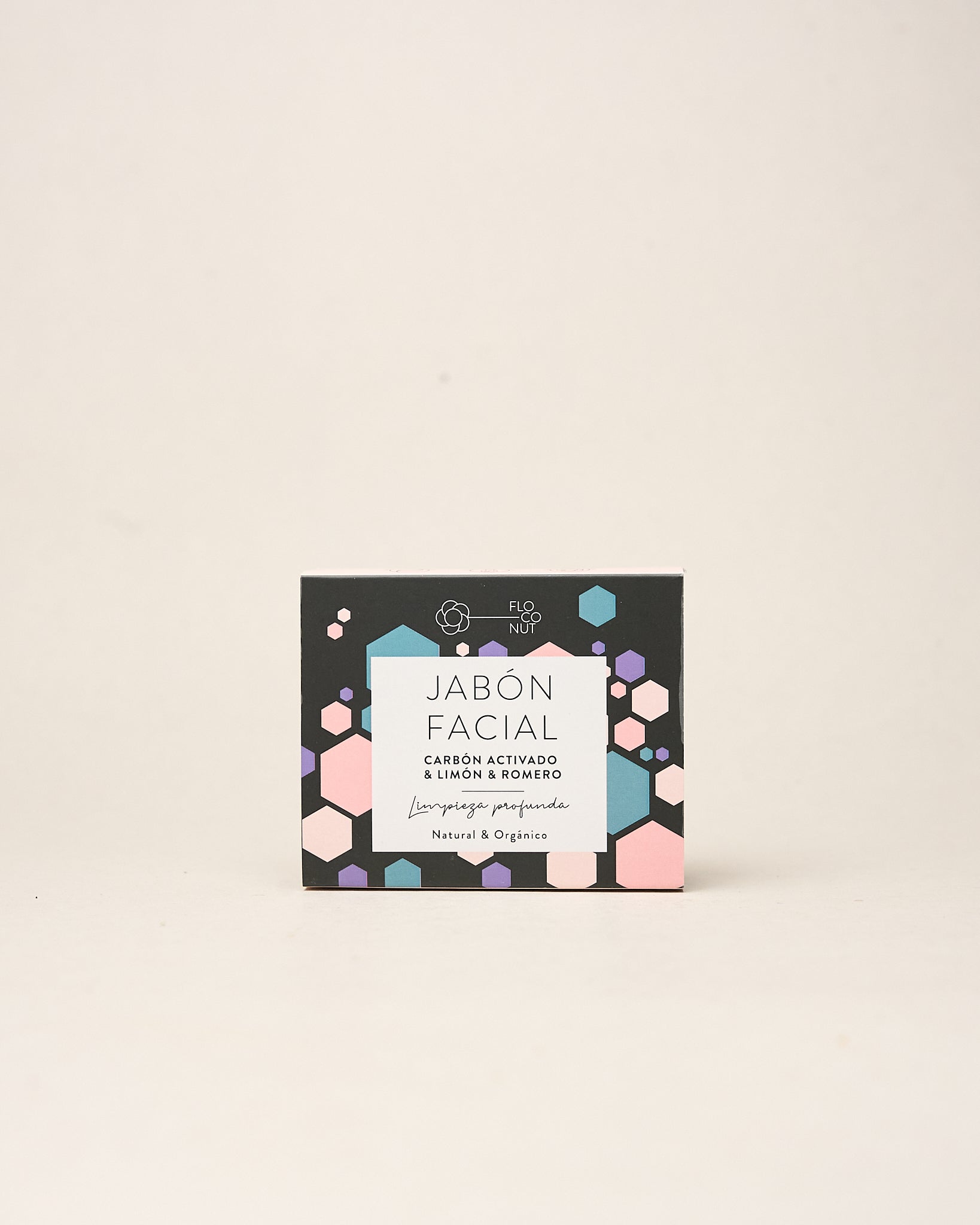 Jabón facial purificante para piel grasa carbón, limón y romero