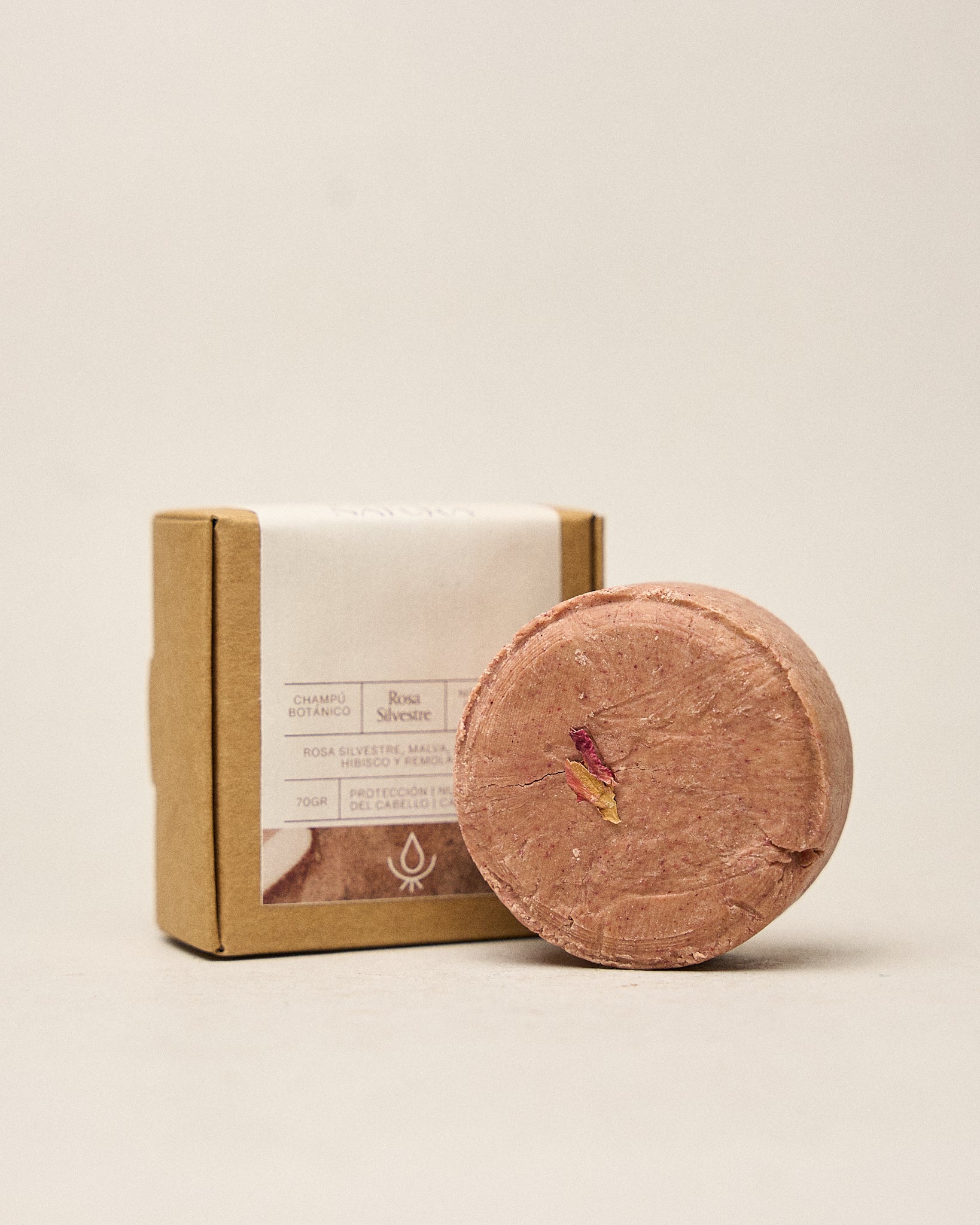 Champú Sólido nutritivo para cabello teñido o dañado - ROSA SILVESTRE