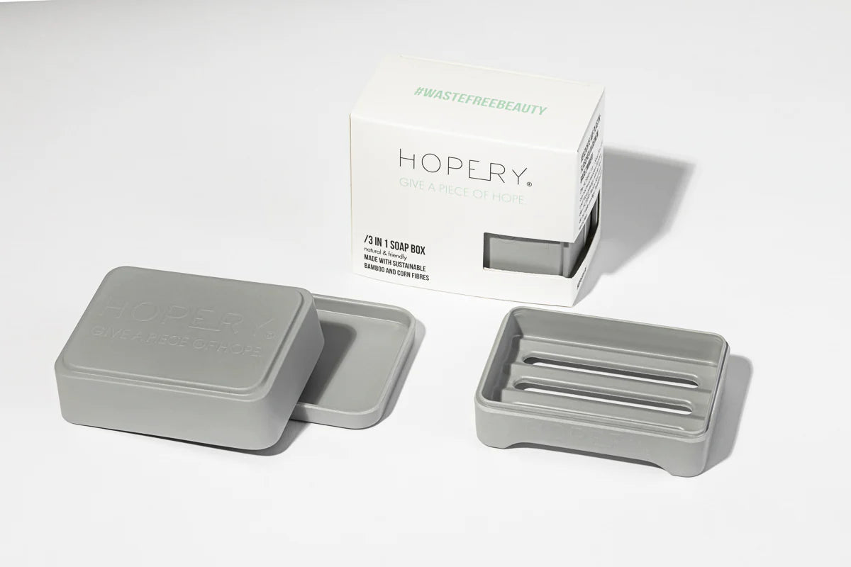 Jabonera hecha con Bambú y Maíz - Hogar y Viajes color Gris | HOPERY