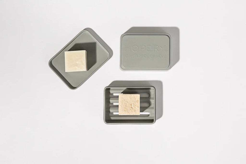 Jabonera hecha con Bambú y Maíz - Hogar y Viajes color Gris | HOPERY