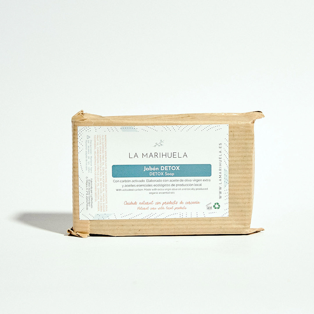 Jabón Corporal Detox con Carbón Activado para piel grasa o expuesta a polución - La Marihuela