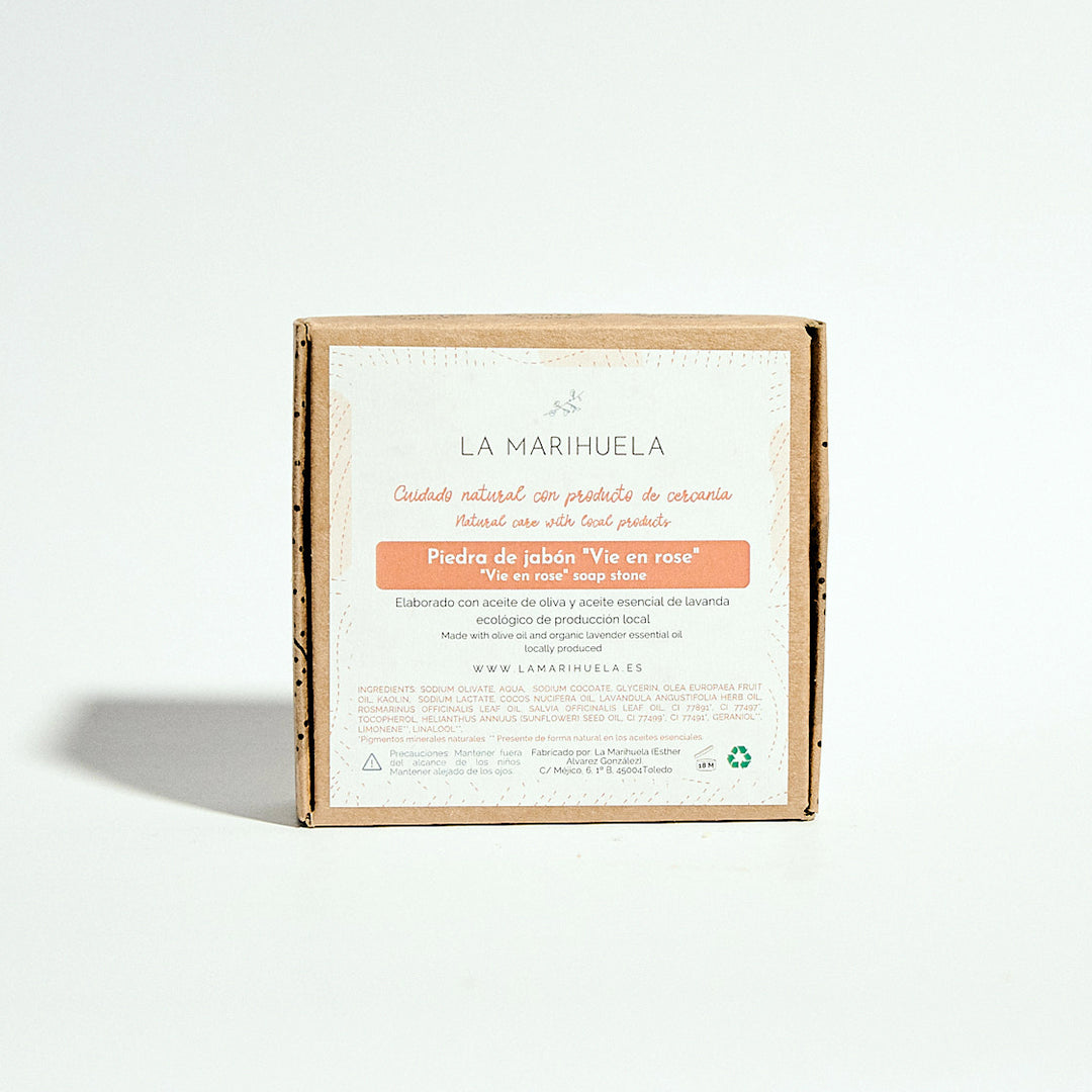 Piedra de Jabón Corporal con Calamina “Vie en Rose” - La Marihuela