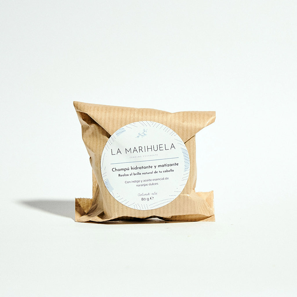Champú Sólido Índigo natural para pelo normal o mixto - La Marihuela