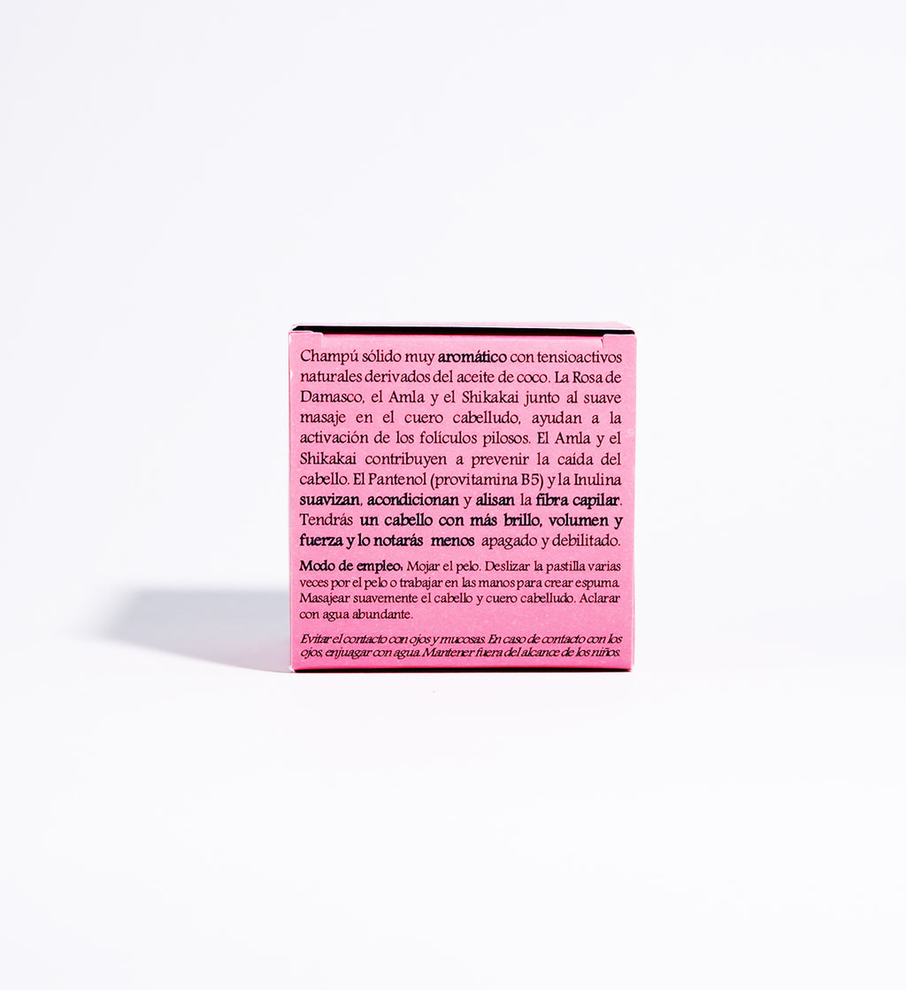 Champú Sólido Volumen Rosa de Damasco