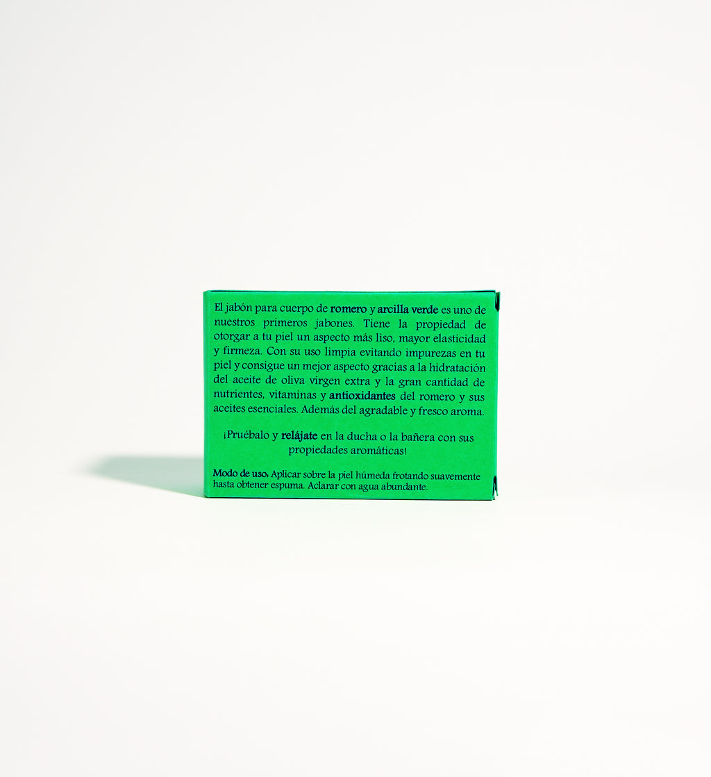 Jabón Corporal  de Romero y Arcilla Verde