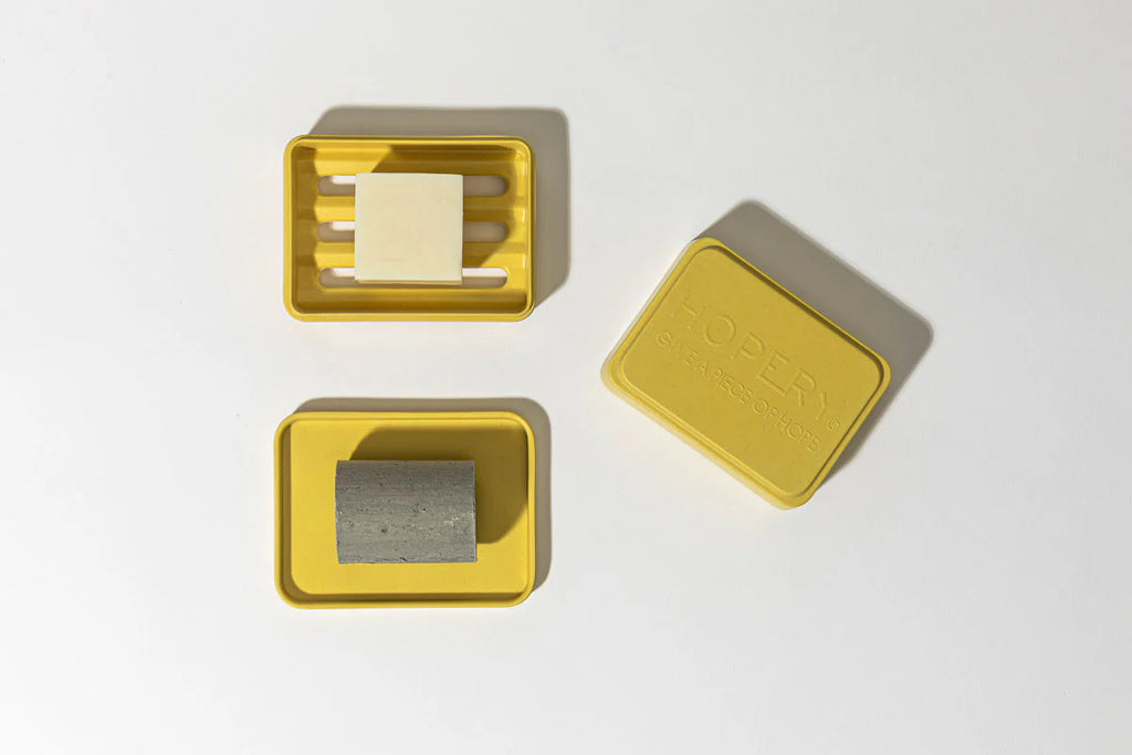 Jabonera hecha con Bambú y Maíz - Hogar y Viajes color Amarillo | HOPERY