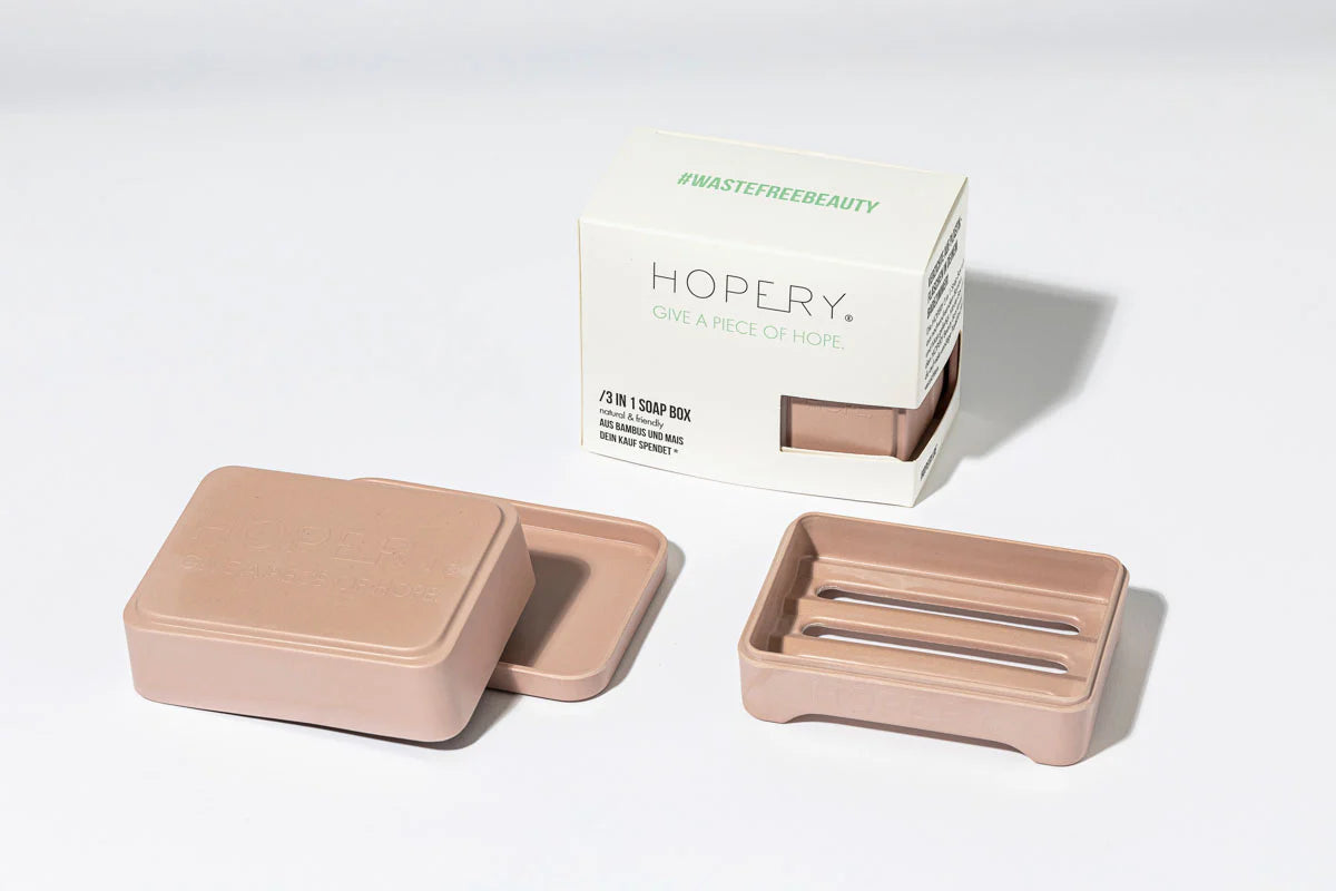 Jabonera hecha con Bambú y Maíz - Hogar y Viajes color TAUPE | HOPERY