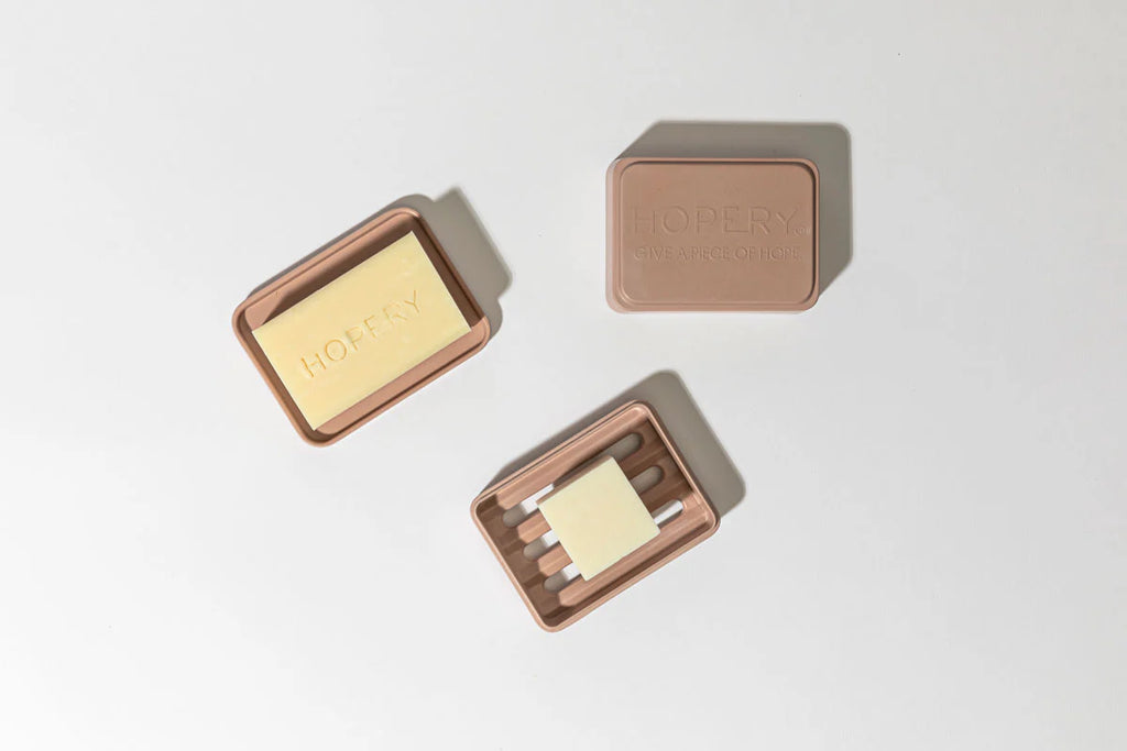 Jabonera hecha con Bambú y Maíz - Hogar y Viajes color TAUPE | HOPERY