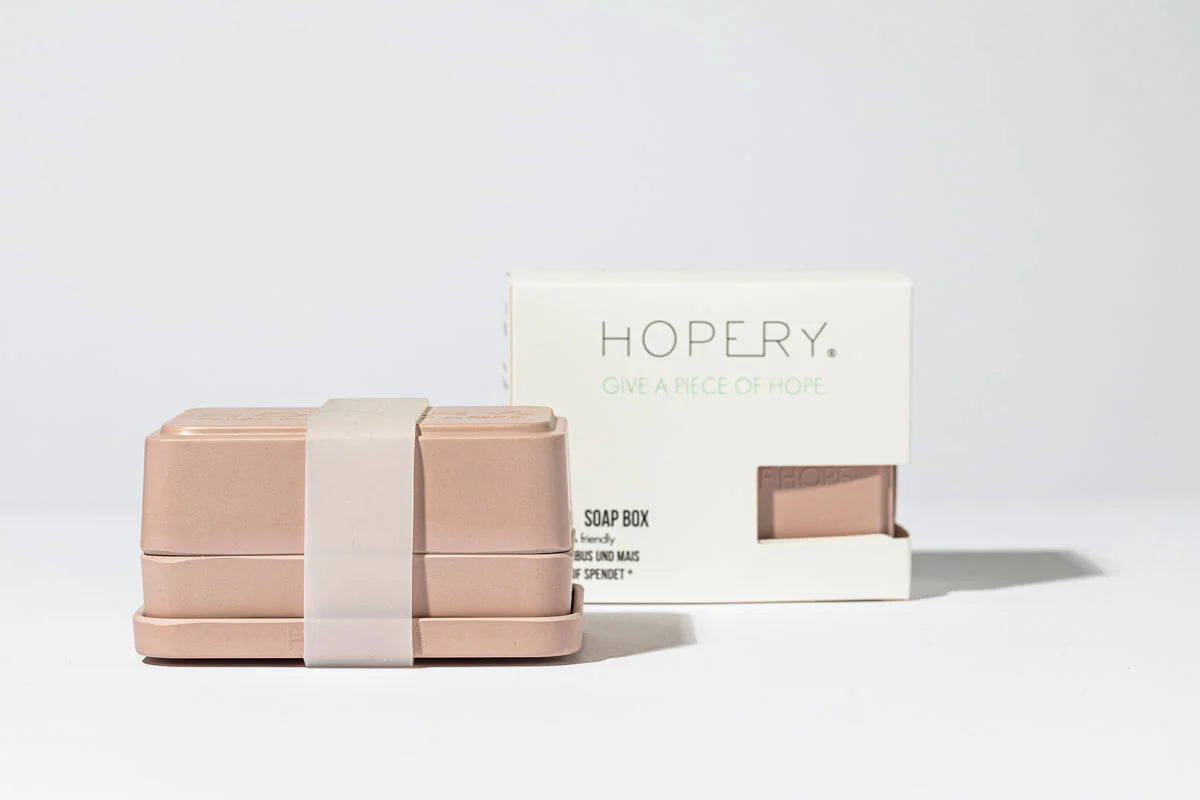 Jabonera hecha con Bambú y Maíz - Hogar y Viajes color TAUPE | HOPERY