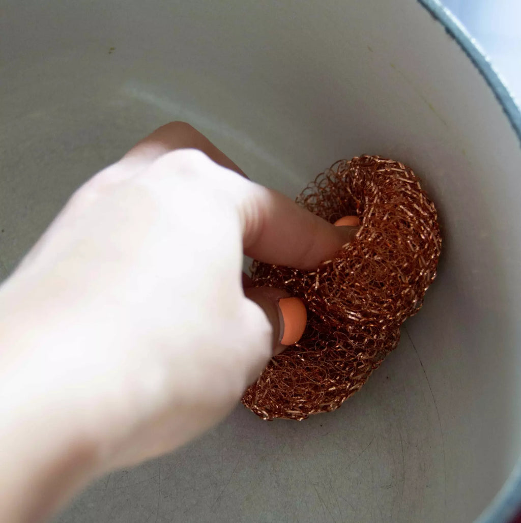 Estropajo de cobre (x2 unidades) para ollas, inox y eliminar óxido